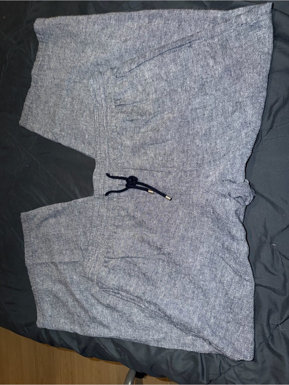 Time and Tru Men's Heather Gray Knit Drawstring Shorts